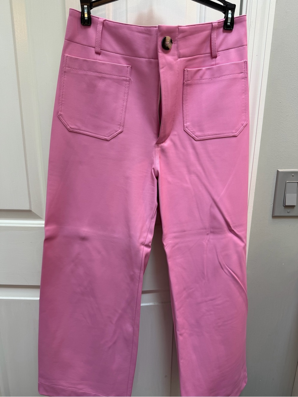 Maeve Women's Pink High-Rise leather pants size 27